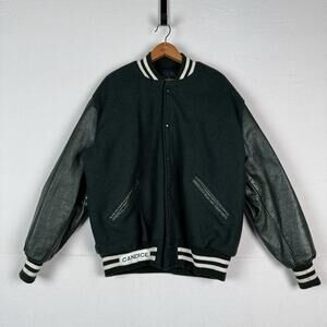 DeLong Varsity Coat Jacket Mens XL Nordonia‎ Green Made In USA